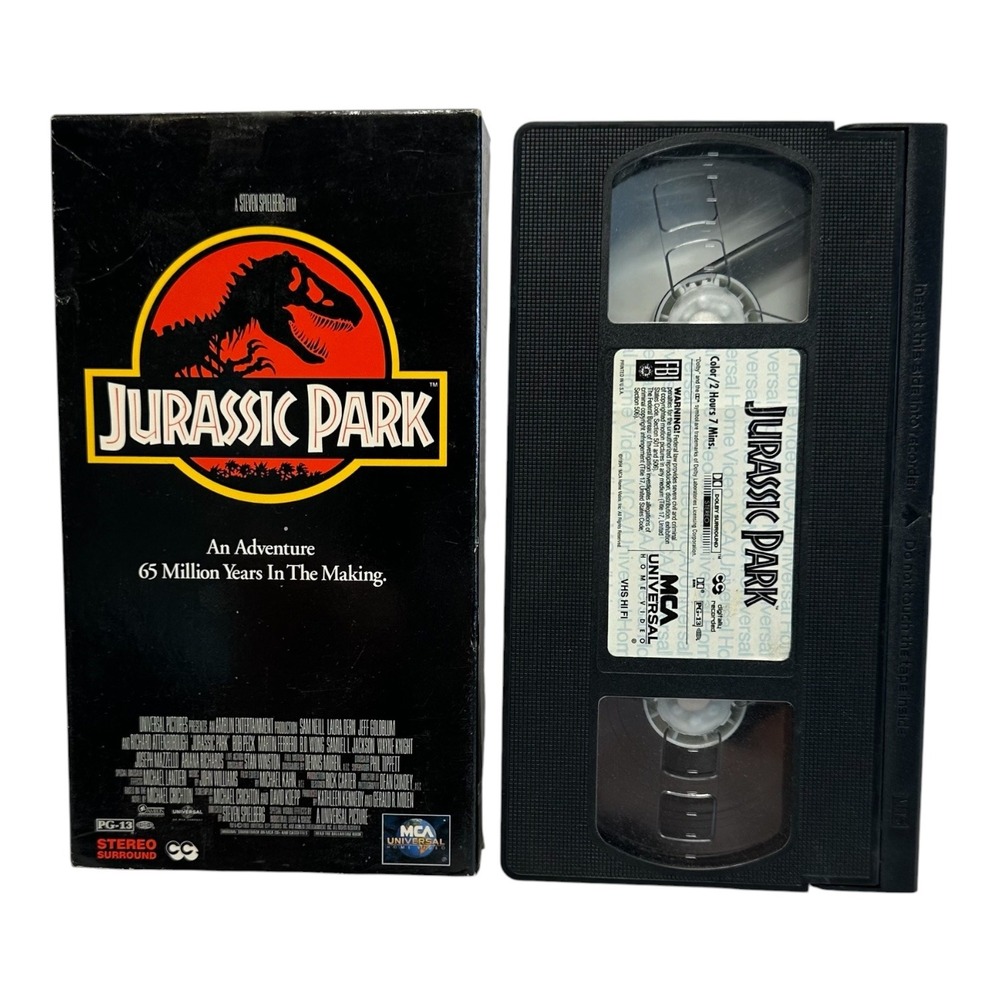 MCA Universal‎ Jurassic Park VHS Movie Black 1994 Release Spielberg